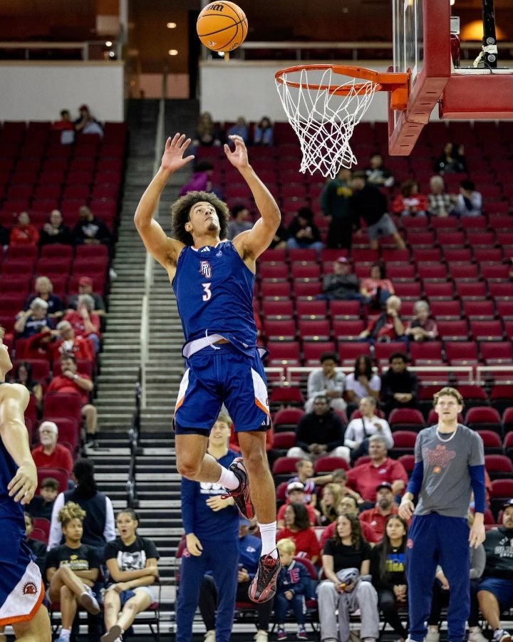 Seth Brown finishing at the rim for Fresno Pacific University